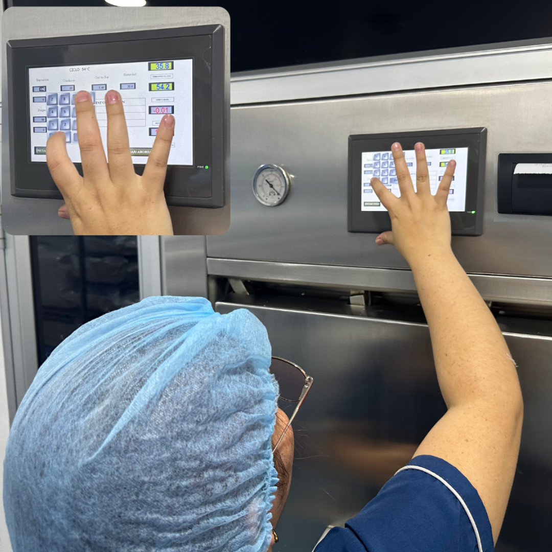 Esterilización con ETO - sistema más efectivo, que elimina todos los microorganismos, esporas, hongos, levaduras y virus.